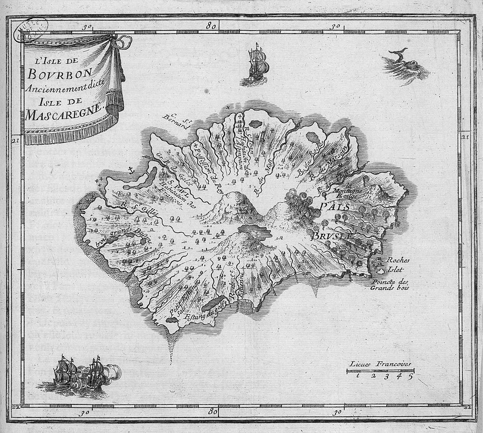Carte Bourbon Histoire Madagascar