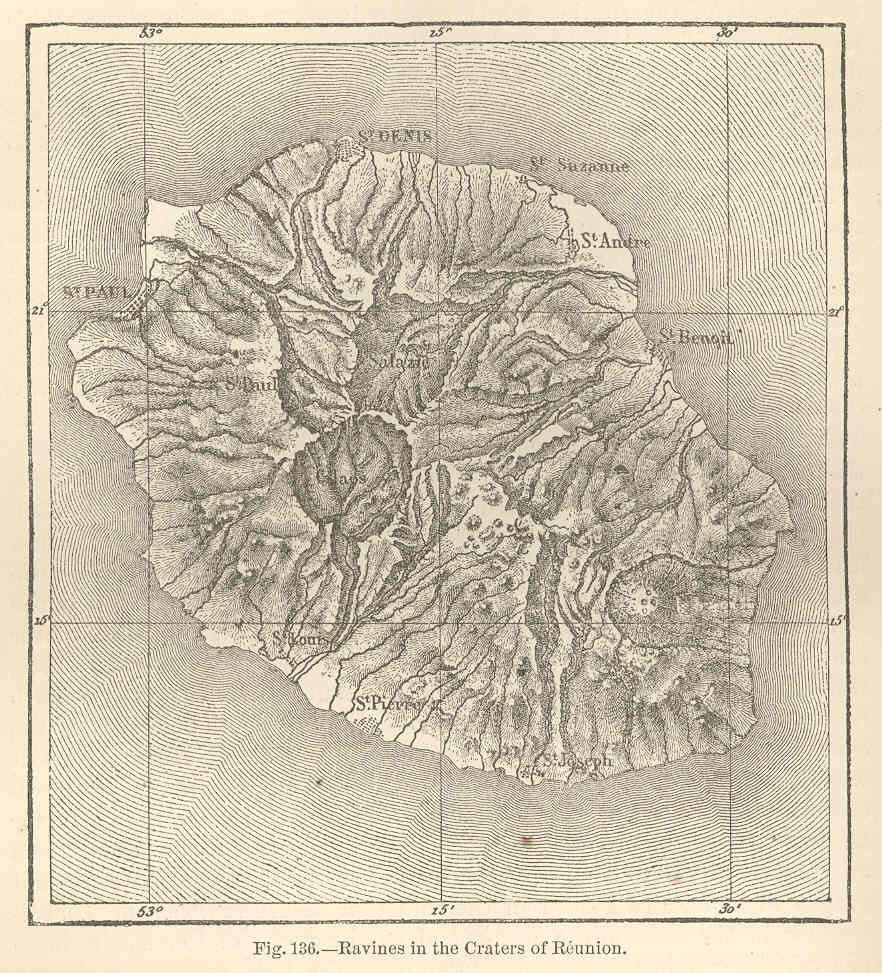 FMIB 43935 Ravines in the Craters of Reunion