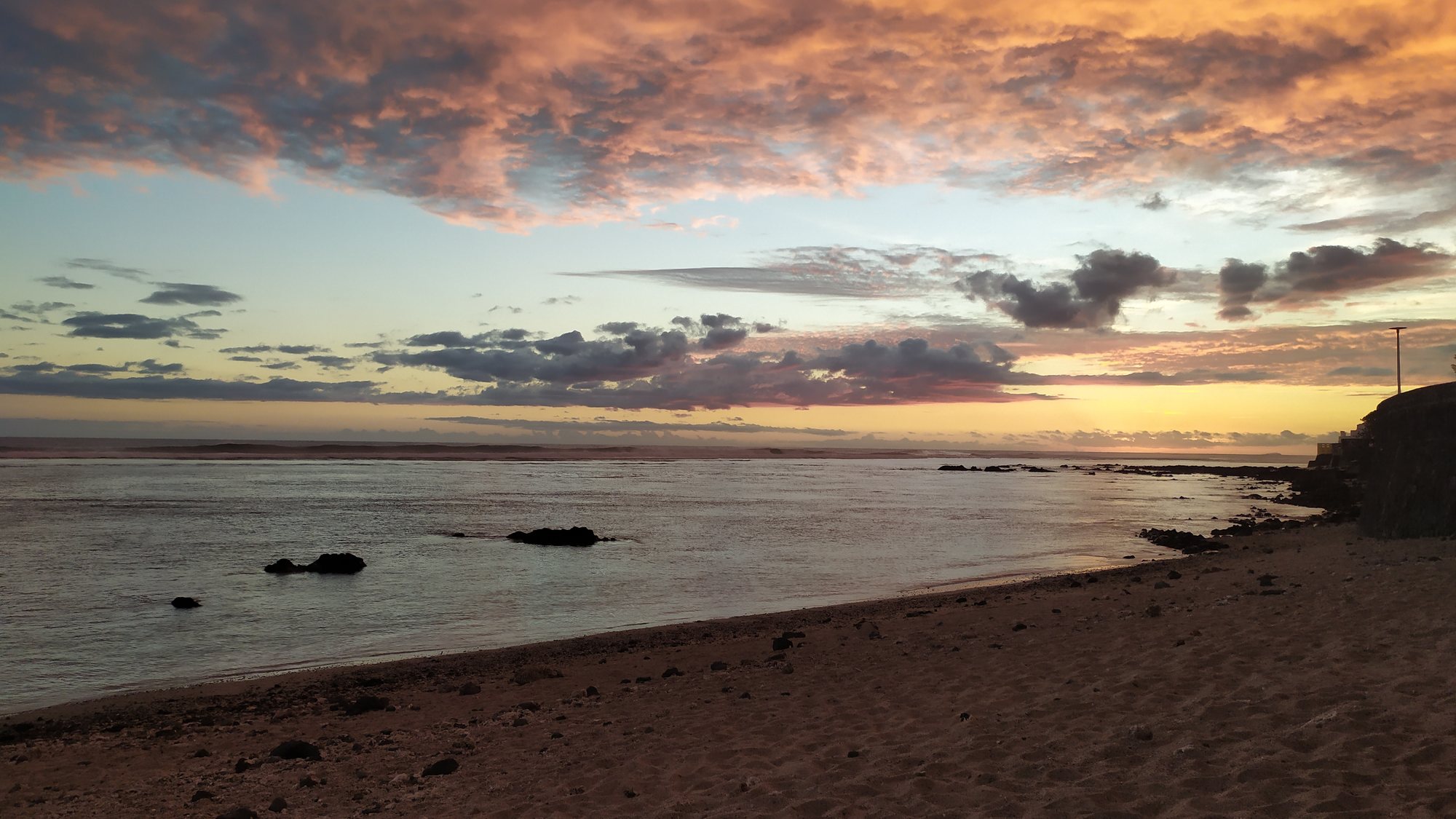 Coucher de soleil sur le littoral réunionnais